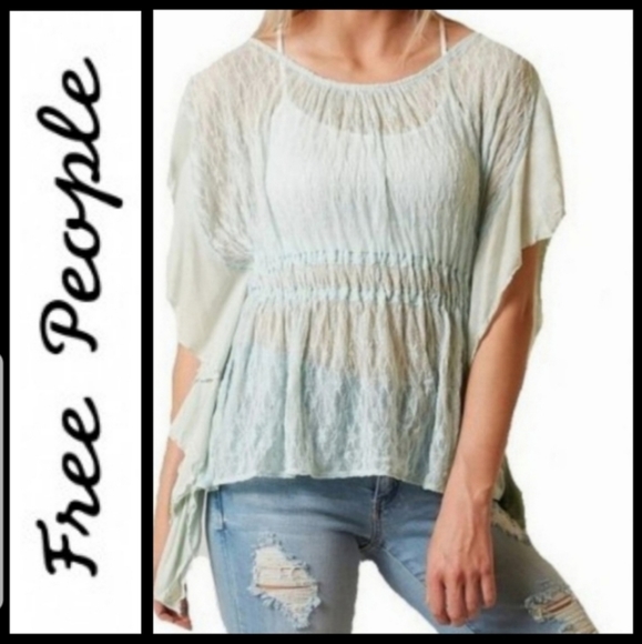 Free People Tops - Free People Sheer Lacey Top